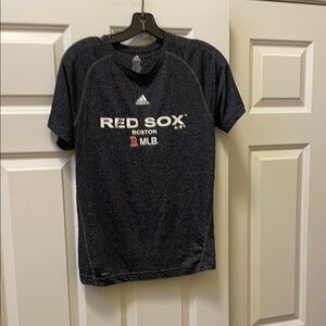 adidas Boys Navy Boston Red Sox Performance Tee